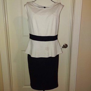 Black & White Peplum Dress